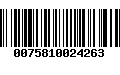 Código de Barras 0075810024263