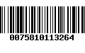 Código de Barras 0075810113264