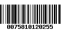 Código de Barras 0075810120255