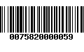 Código de Barras 0075820000059