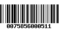 Código de Barras 0075856000511