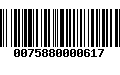 Código de Barras 0075880000617