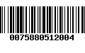 Código de Barras 0075880512004