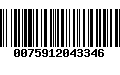 Código de Barras 0075912043346