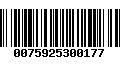 Código de Barras 0075925300177