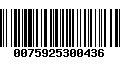 Código de Barras 0075925300436