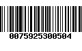 Código de Barras 0075925300504