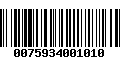 Código de Barras 0075934001010