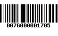 Código de Barras 0076000001705