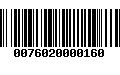 Código de Barras 0076020000160