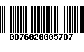 Código de Barras 0076020005707