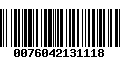 Código de Barras 0076042131118