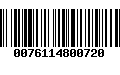 Código de Barras 0076114800720