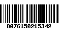 Código de Barras 0076150215342