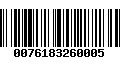 Código de Barras 0076183260005