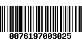 Código de Barras 0076197003025