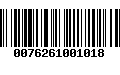 Código de Barras 0076261001018