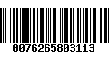 Código de Barras 0076265803113