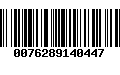 Código de Barras 0076289140447