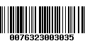 Código de Barras 0076323003035