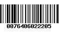 Código de Barras 0076406022205