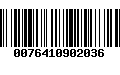 Código de Barras 0076410902036