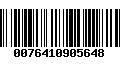 Código de Barras 0076410905648