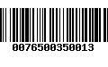 Código de Barras 0076500350013