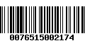 Código de Barras 0076515002174