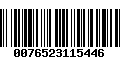 Código de Barras 0076523115446