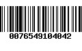 Código de Barras 0076549104042