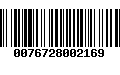 Código de Barras 0076728002169