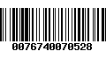 Código de Barras 0076740070528