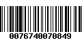 Código de Barras 0076740070849