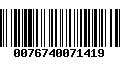 Código de Barras 0076740071419