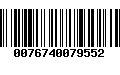 Código de Barras 0076740079552