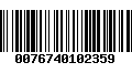 Código de Barras 0076740102359