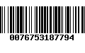 Código de Barras 0076753187794