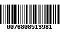 Código de Barras 0076808513981