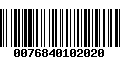 Código de Barras 0076840102020