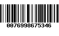 Código de Barras 0076998675346