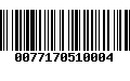 Código de Barras 0077170510004