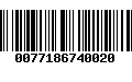 Código de Barras 0077186740020