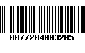 Código de Barras 0077204003205