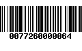 Código de Barras 0077260000064