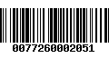 Código de Barras 0077260002051