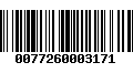 Código de Barras 0077260003171