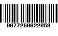 Código de Barras 0077260022059