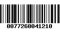 Código de Barras 0077260041210