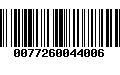 Código de Barras 0077260044006